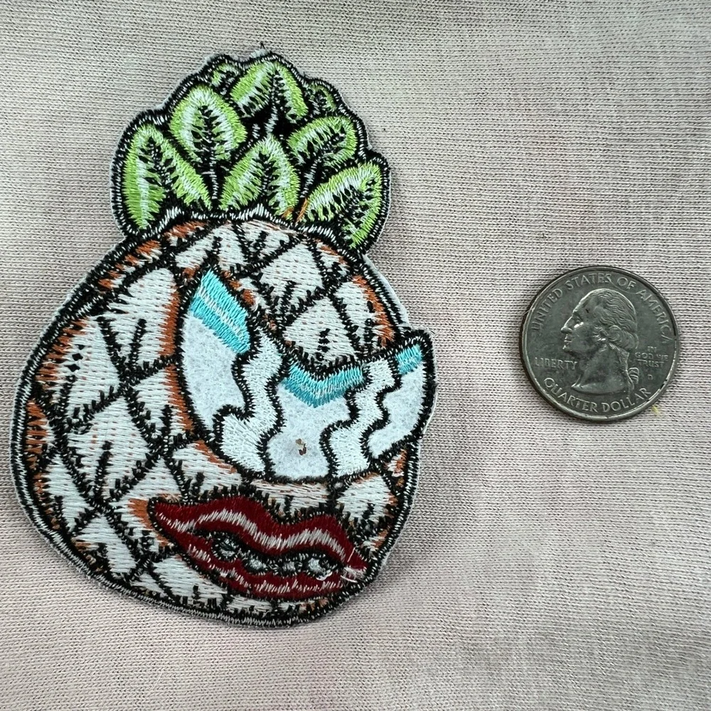 Goblinko PINEAPPLE FACE PATCH BN Game Fantasy Vest Jacket Sean Aaberg Brwn Green
